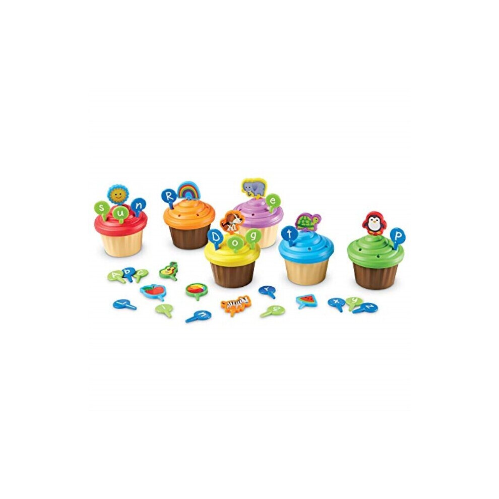 Learning Resources ABc cupcake Party Toppers, Early Alphabet Learning, Vocabulary Toy, Ages 3+