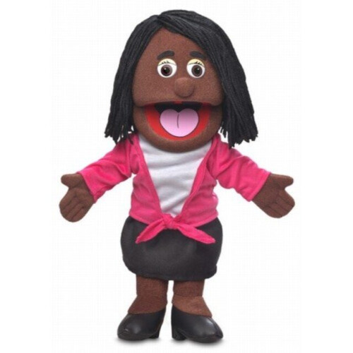 14" Barbara, Black Mom / Teacher, Hand Puppet