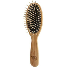 TEK | Oval Träborste med Korta Taggar i Naturlig Ask, Perfekt för Utredning och Styling | 22x6cm | Handgjord