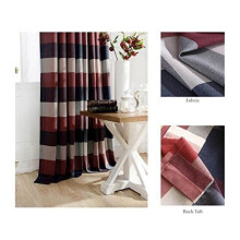 Chezmoi Collection Skyler Plaid Traditional Back Tab Window Curtain Panel (52" W x 63" L Burgundy)