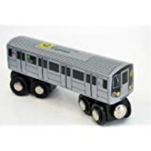 Munipals Wooden Railway NYC Subway Car Q Train