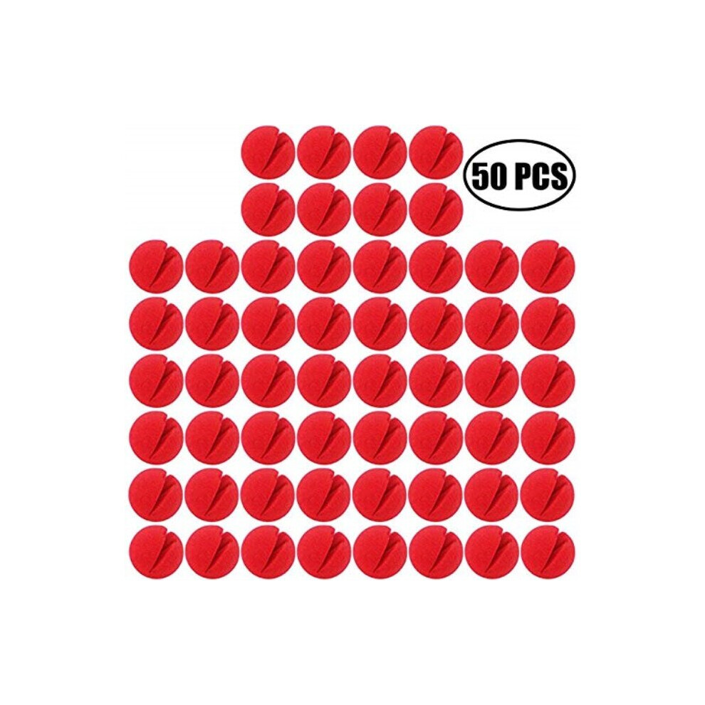 TIHOOD 50PcS Red Foam clown Noses Novelty Foam clown Noses for Halloween christmas costume Party