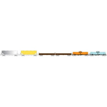 N Mixed Freight Train Set - 6 Car Assortment