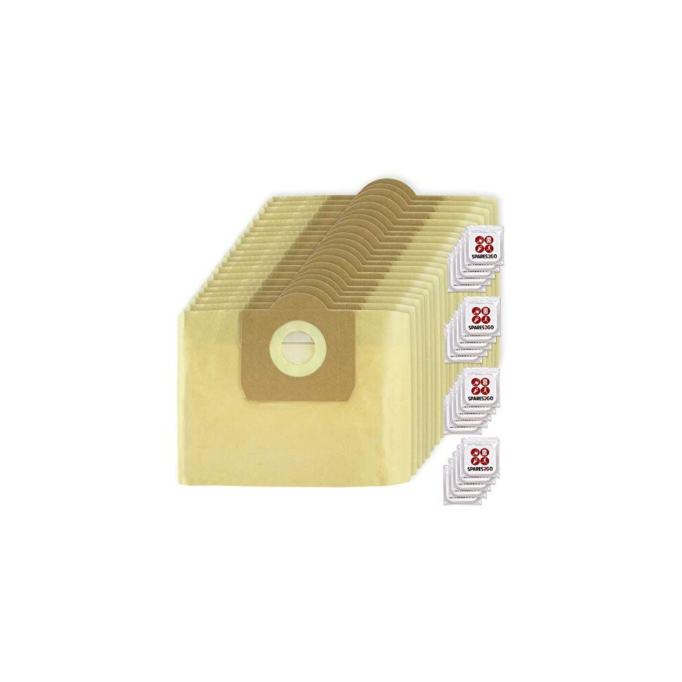 Vacuum Cleaner Dust Bags for Karcher WD3 WD3P MV3 Wet & Dry (Pack of 20 + Freshener Tabs)