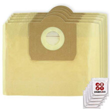 Vacuum Cleaner Dust Bags for Bush Wet and Dry Models (Pack of 5 + Freshener Tabs)