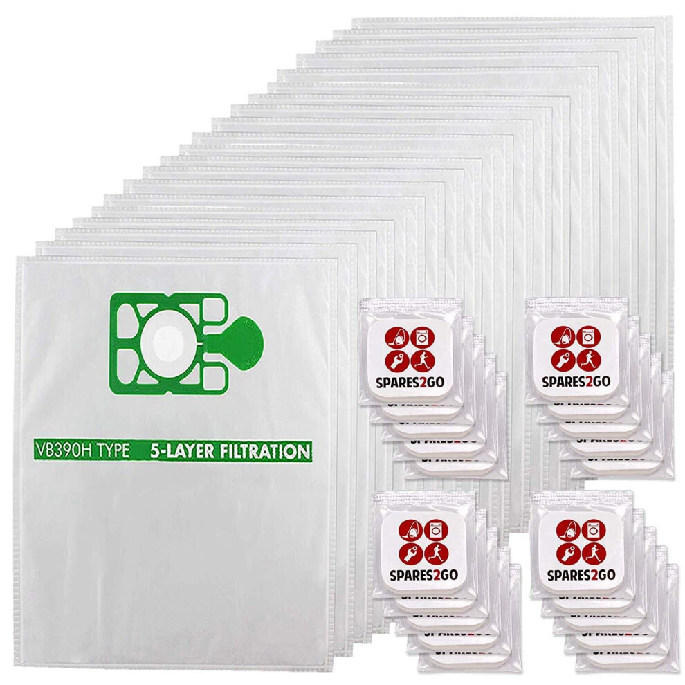Spares2go Bags For Numatic Henry Hetty Vacuum Cleaner (Pack Of 20 Bags + Fresheners)