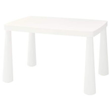 (White) Ikea MAMMUT Children's table, in/outdoor 77x55 cm