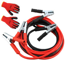 2000A Heavy-Duty Jump Starter Cables 5m with Gloves, PVC Leads, Color-Coded Red/Black, Carry Case