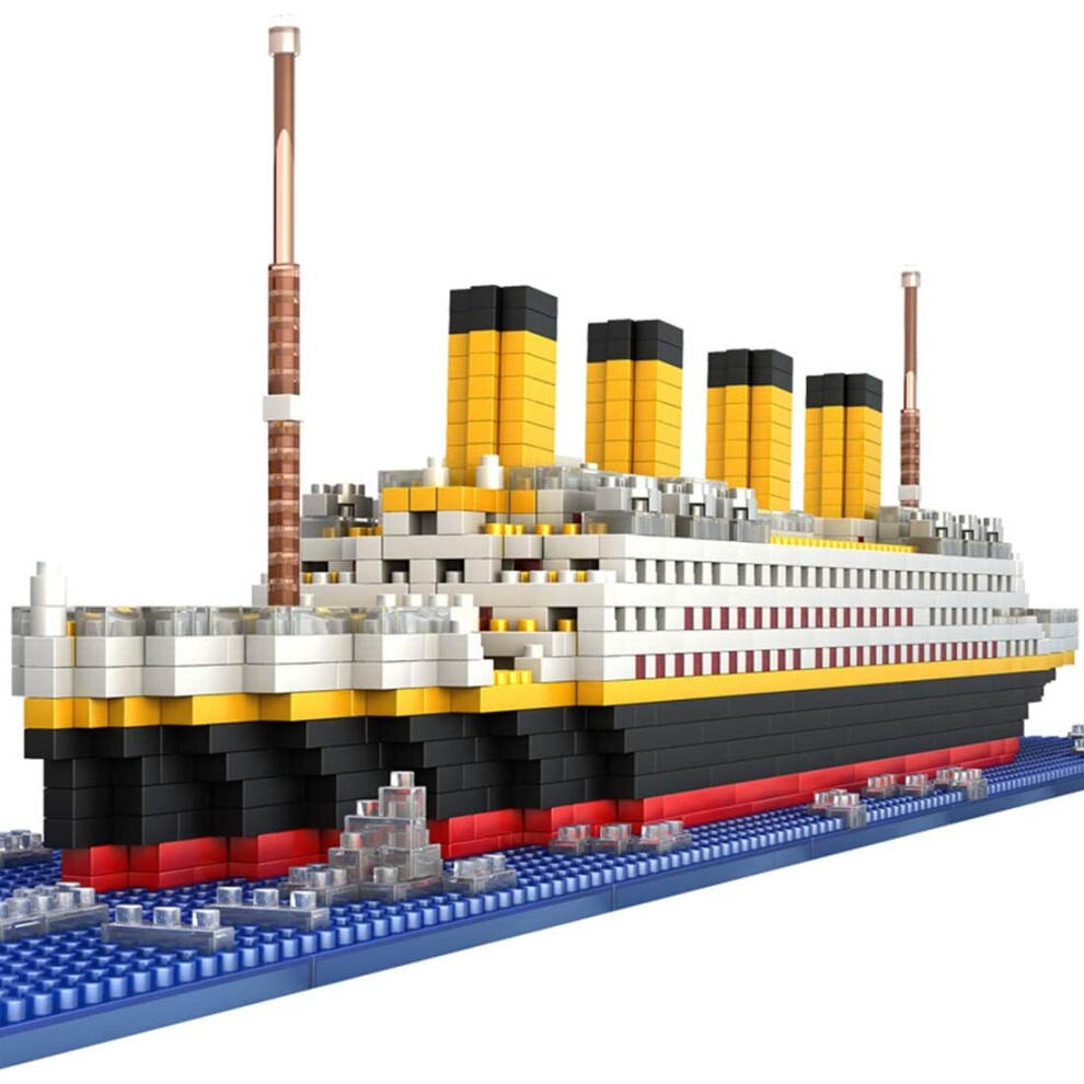 1860Pcs Titanic Shape Model Building Blocks Model Construction Kit