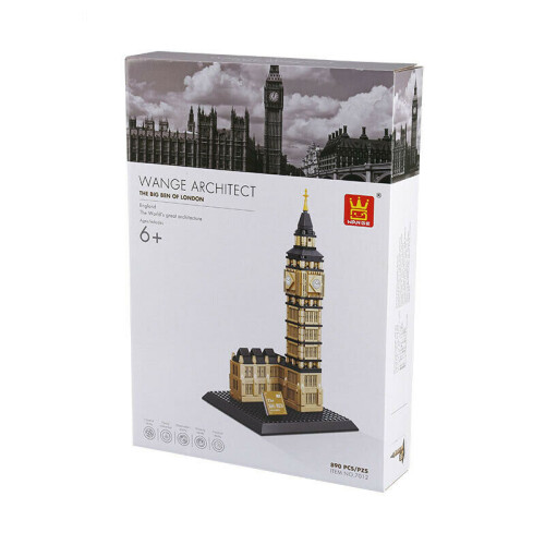 890pcs Micro Blocks Big Ben Building World Famous Architectural Model 2