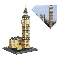 890pcs Micro Blocks Big Ben Building World Famous Architectural Model