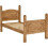 Seconique Corona Single 3ft Bed Frame High Foot End Distressed Waxed Pine 2