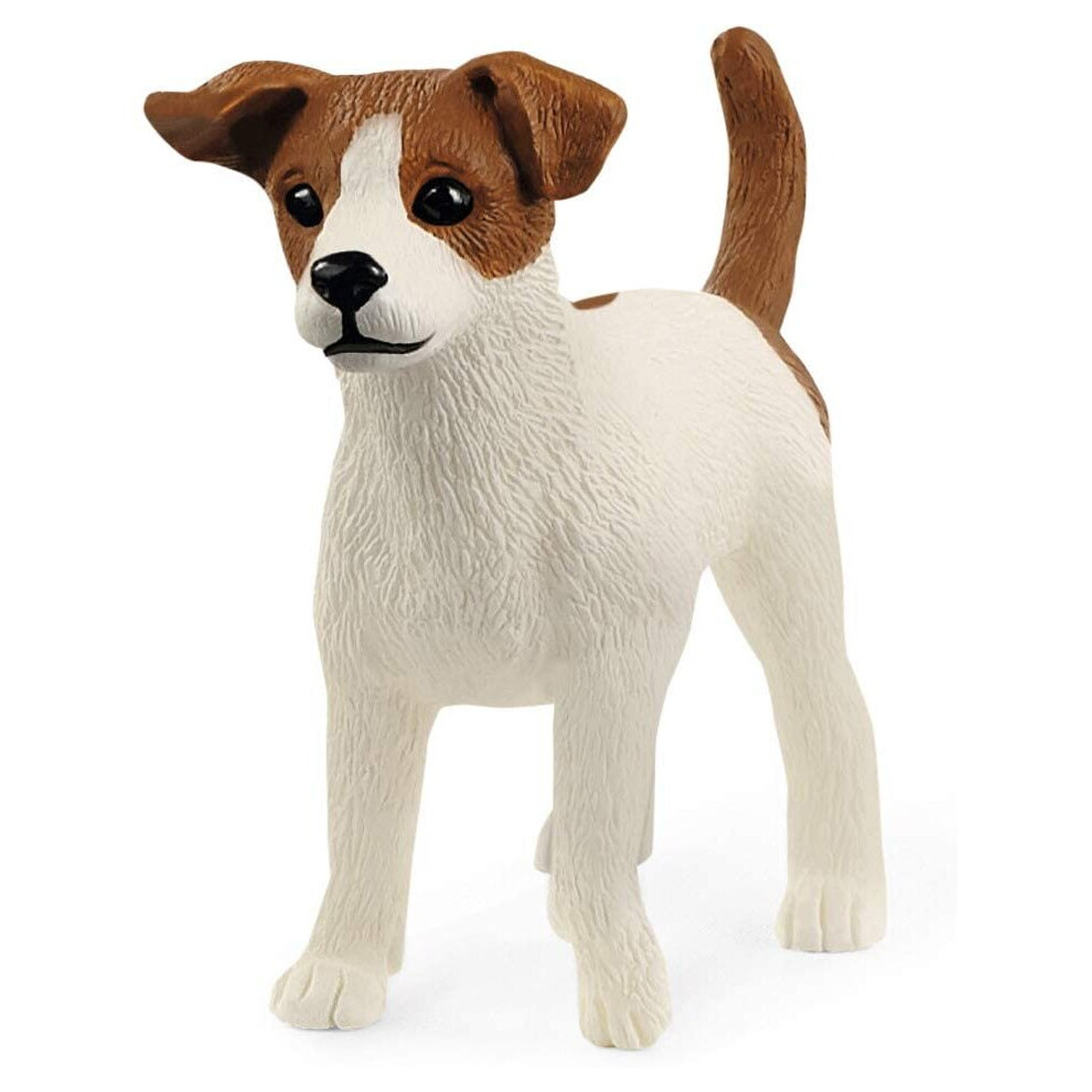 Schleich Farm World Jack Russell Terrier 13916 - Hand-Painted, Realistic Toy Figure For Educational Play