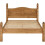 Seconique Corona  Double 4ft 6inch Bed Frame Low Foot End Distressed Waxed Pine 3