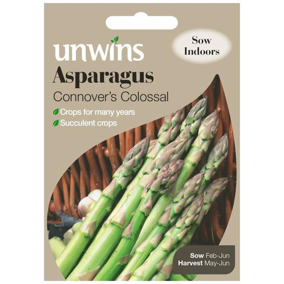 Unwins Grow Your Own Connovers Colossal Asparagus Vegetable Seeds