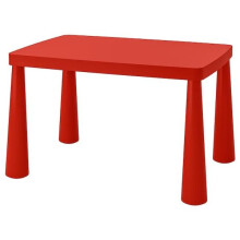 (Red) Ikea MAMMUT Children's table, in/outdoor 77x55 cm