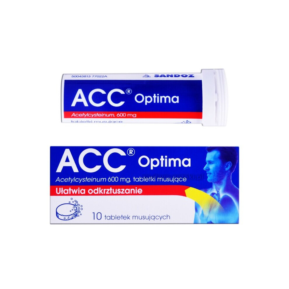 Acc Optima 600mg Cold nad Flu Respiratory Problems 10 effervescent tablets