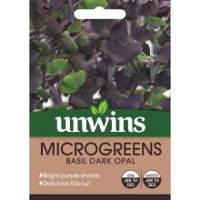 Unwins Grow Your Own Bright Purple Microgreens Basil Dark Opal Seeds