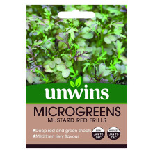 Unwins Easily Grow Your Own Microgreens Mustard Red Frills Veg Seeds