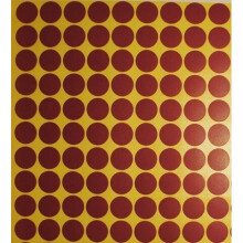 Self-Adhesive Tailors Round labels, Diameter 13mm, A Pack of 15 Sheets/132 Stickers per Sheet Colour Purple