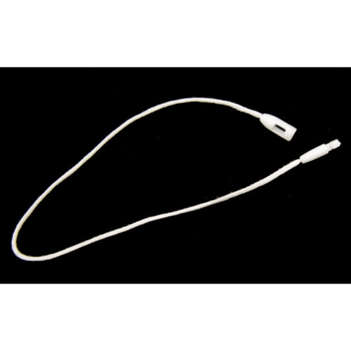 HAND White Easy to Attach Hang Tags, Waxed Nylon String Round Snap Locks 20cm - 500 pcs 2