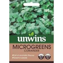 Unwins Grow Your Own Aromatic Flavour Microgreens Coriander Veg Seeds