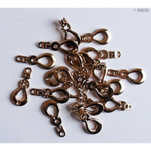 P33 Gold Zip Pulls Tear Drop Shape, Tags, Fasteners with Eyelet, Pack of 20