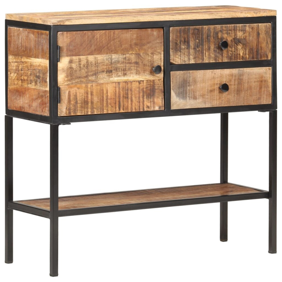 Vidaxl Rough Mango Wood Sideboard Furniture Wooden Storage Cupboard Cabinet