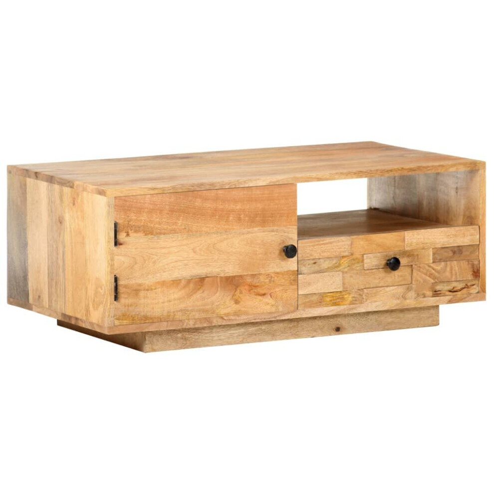 vidaXL Solid Mango Wood Coffee Table Home Wooden Accent Couch Sofa Tea Table
