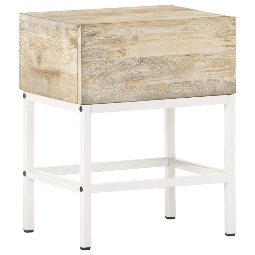 vidaXL Solid Mango Wood Bedside Table Nightstand Home Bedroom Side Cabinet