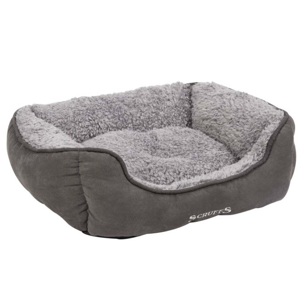Scruffs Cosy Box Bed Small - Grey - Faux Suede & Plush - Machine Washable - Image 3