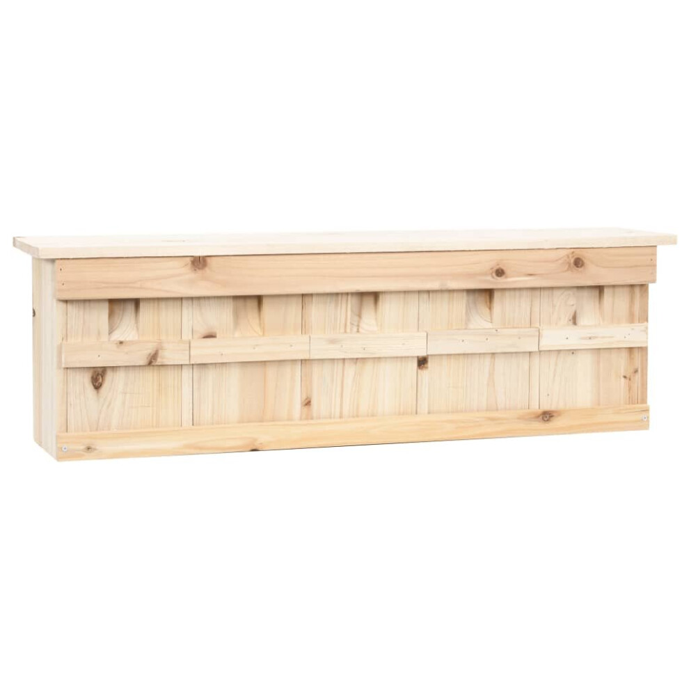 Vidaxl Firwood Sparrow House With 5 Rooms Garden Wooden Bird Nesting Habitat