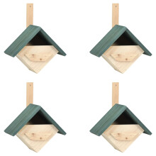 vidaXL 4x Firwood Bird Houses 24x16x30 cm Garden Wooden Nesting Habitat House