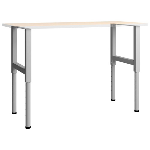 VidaXL vidaXL 2x Adjustable Work Bench Frames Metal Grey Work Table Leg Furniture 1