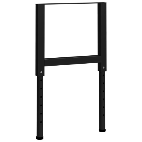 VidaXL vidaXL 2x Adjustable Work Bench Frames Metal Black Work Table Leg Furniture 2