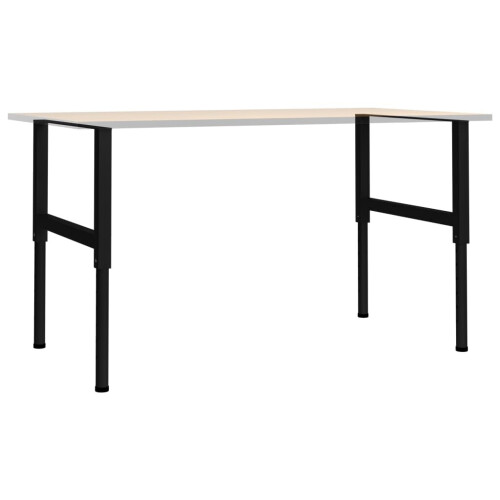 VidaXL vidaXL 2x Adjustable Work Bench Frames Metal Black Furniture Work Table Leg 1