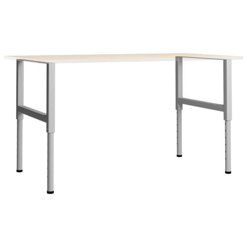 VidaXL vidaXL 2x Adjustable Work Bench Frames Metal Grey Furniture Work Table Leg 1