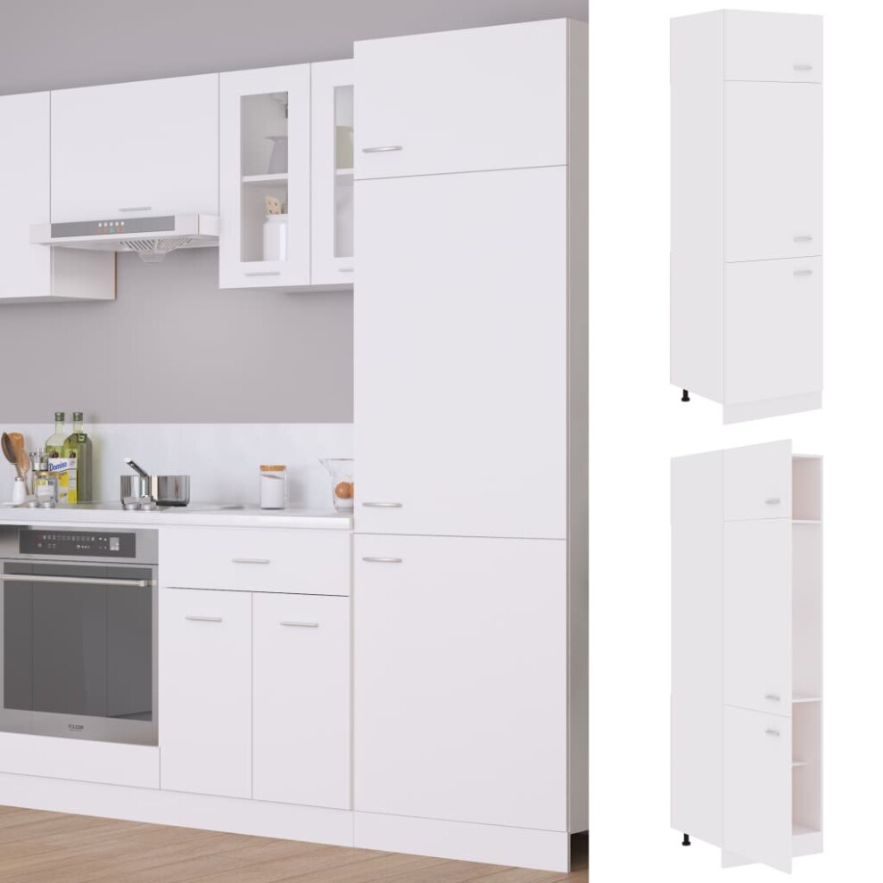 Vidaxl Kitchen Cabinet Engineered Wood Cupboard Sideboard Side Cabinet White