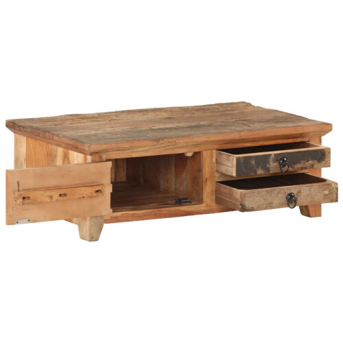 VidaXL vidaXL Coffee Table Solid Reclaimed Wood Wooden Accent Couch Sofa Tea Table 2