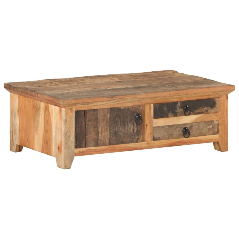 vidaXL Coffee Table Solid Reclaimed Wood Wooden Accent Couch Sofa Tea Table
