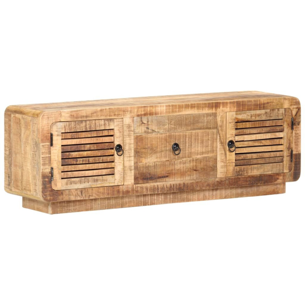 Vidaxl Rough Mango Wood Tv Cabinet Wooden Hifi Stereo Plasma Media Unit Stand