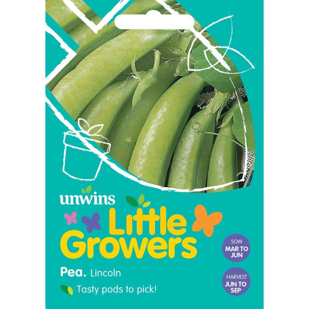 Unwins Grow Your Own Little Growers Tasty Pea Lincoln Vegetable Seeds