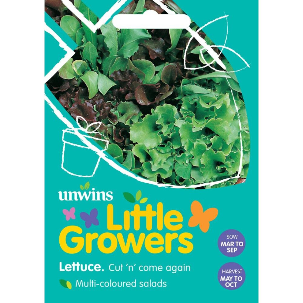 Unwins Grow Your Own Little Growers Lettuce Cut N Come Again Veg Seeds
