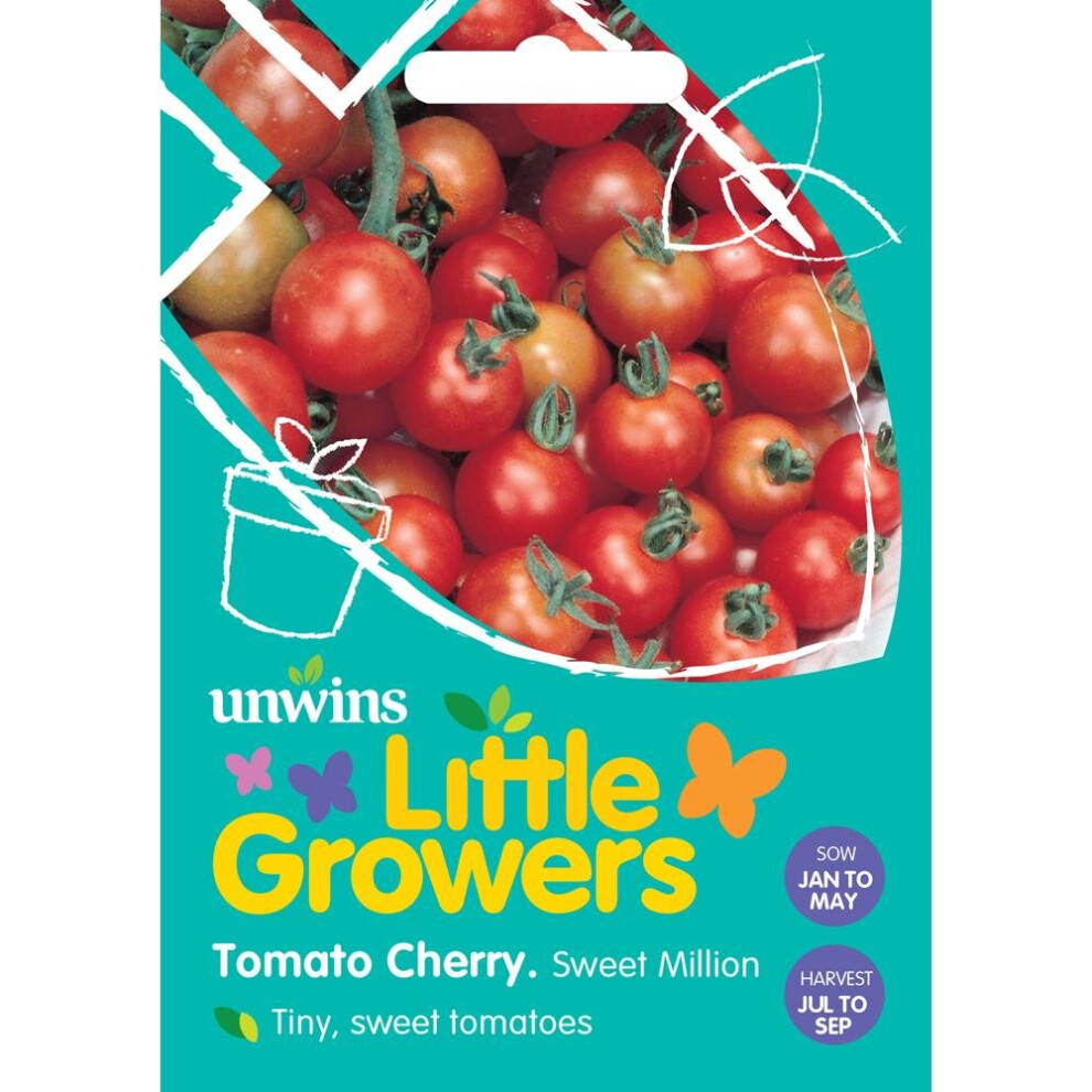 Unwins Grow Your Own Little Growers Cherry Tomato Sweet Million Seeds