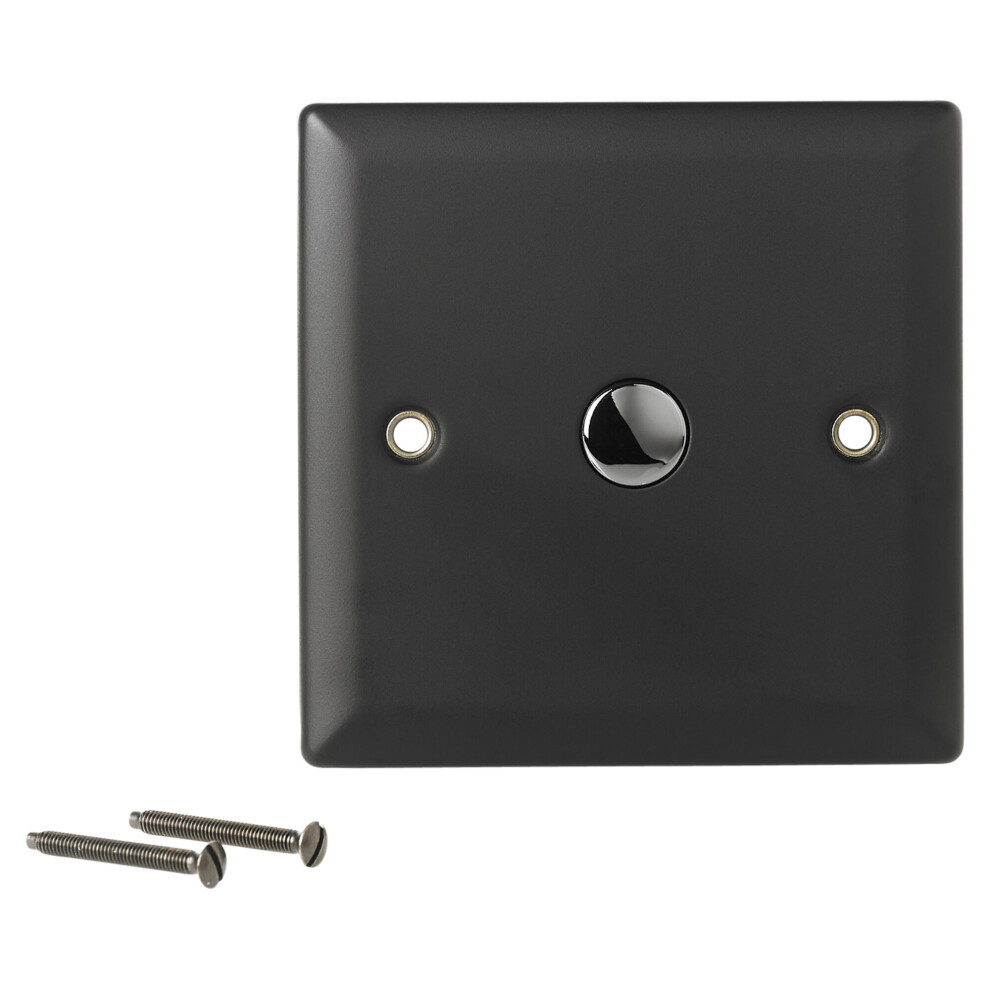 (Matt Black) 1Gang 1Way Wall Touch Light Dimmer Switch Control