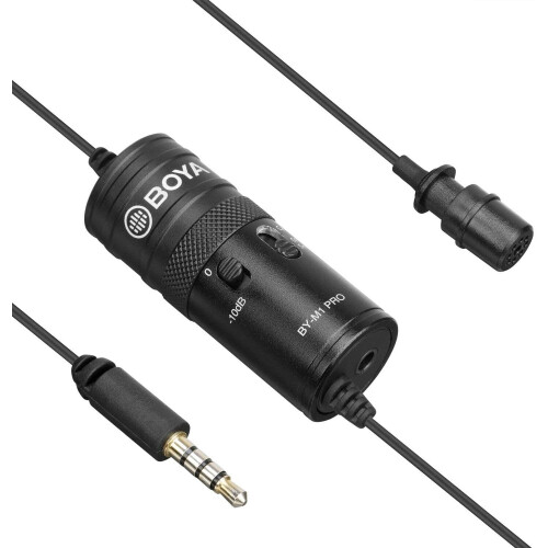 Boya BY-M1 Pro Universal Lavalier Microphone Clip-on Microphone