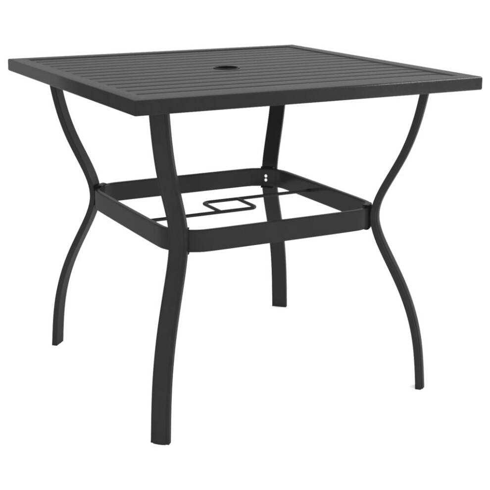 vidaXL Garden Table Anthracite 81.5 cm Steel Outdoor Patio Side Dinner Desk