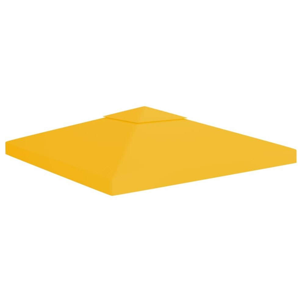 vidaXL 2-Tier Gazebo Top Cover 310 g/mÂ² 3x3 m Yellow Garden Replacement Canopy