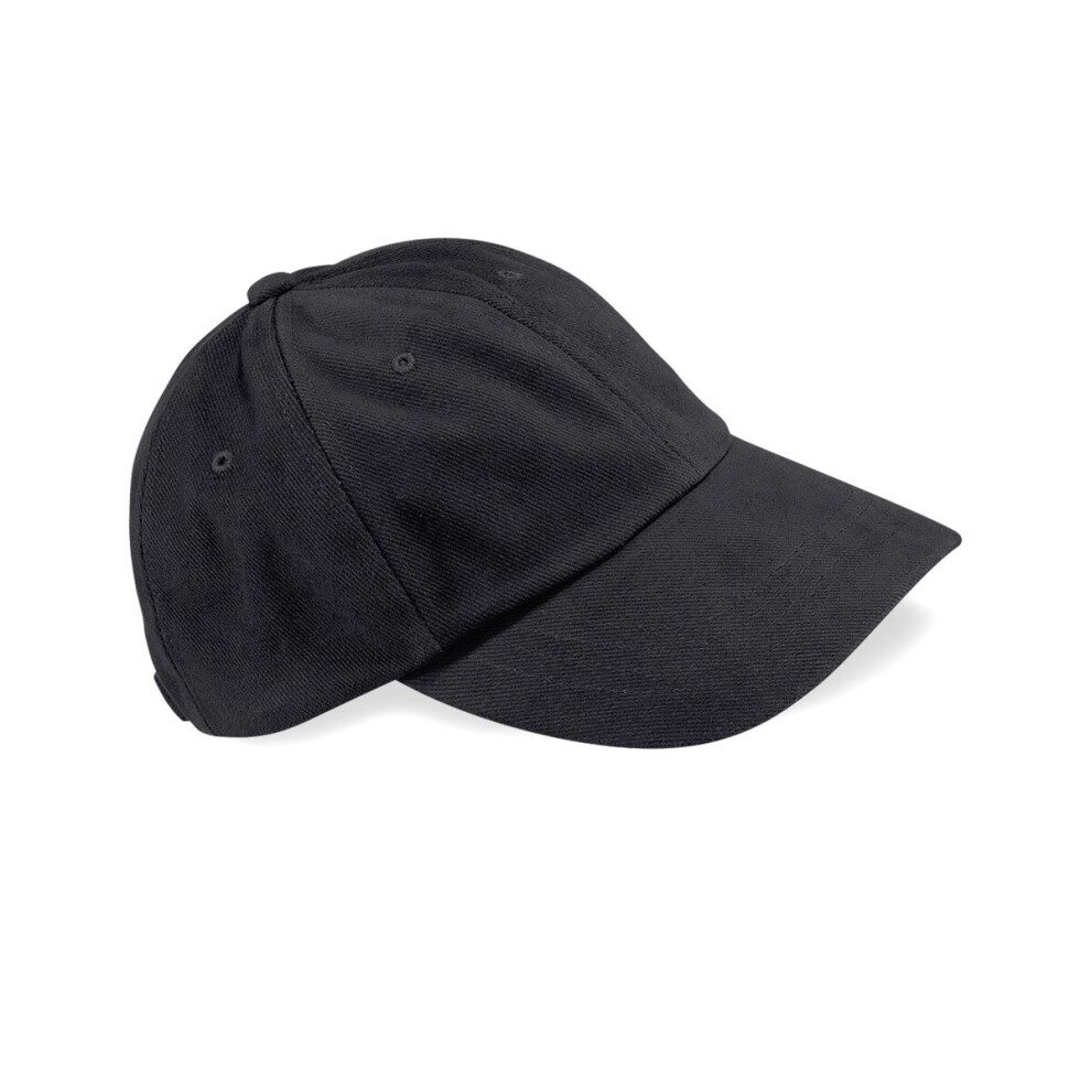 (Black) Beechfield Unisex Adult LP Heavy Brushed Cotton Cap-image-OPC-P6R7PKB-NEW