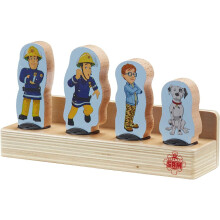 Fireman Sam Wooden 4 Pack Of Two Sided Figures